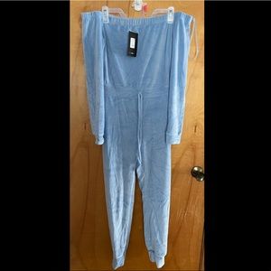 FashionNova - Light Blue Jumpsuit - L